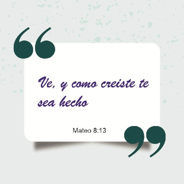 Mateo 8:13