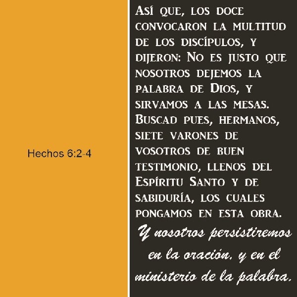 Hechos 6:2-4