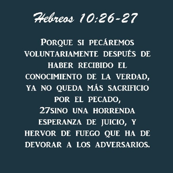 Hebreos 10:26-27