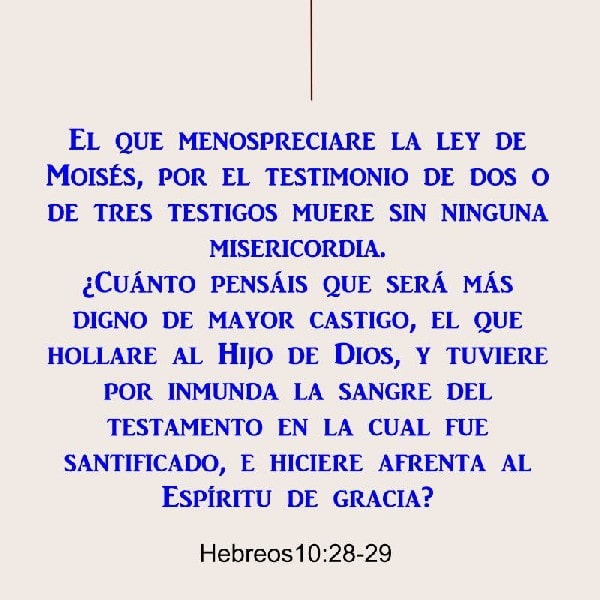 Hebreos 10:28-29