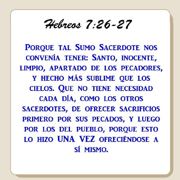 Hebreos 7:26-27