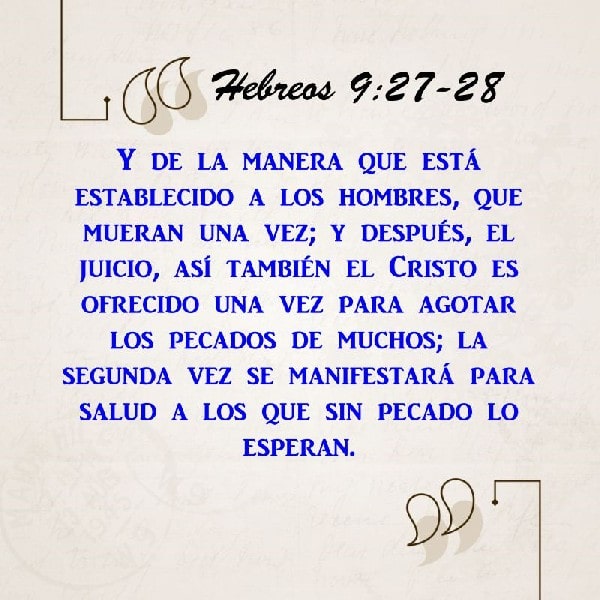 Hebreos 9:27-28